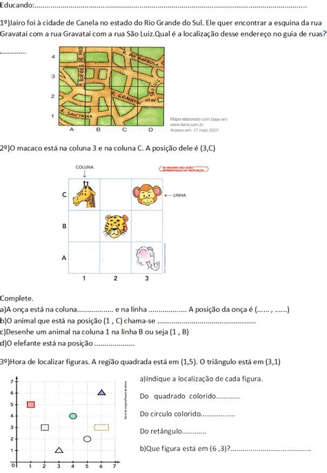 Bel Cardozo Atividade Malha Quadriculada LocalizaÇÃo