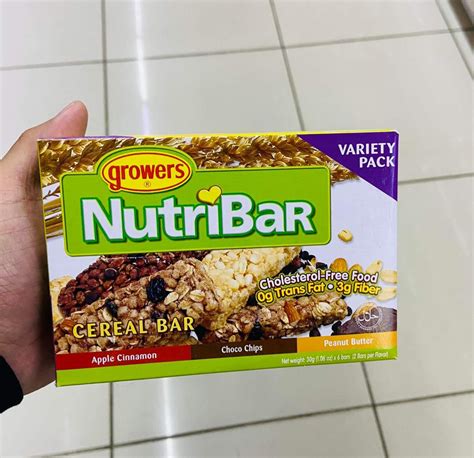 Growers Nutribar Cereal Bar Variety Pack Cholesterol Free Zero Gram