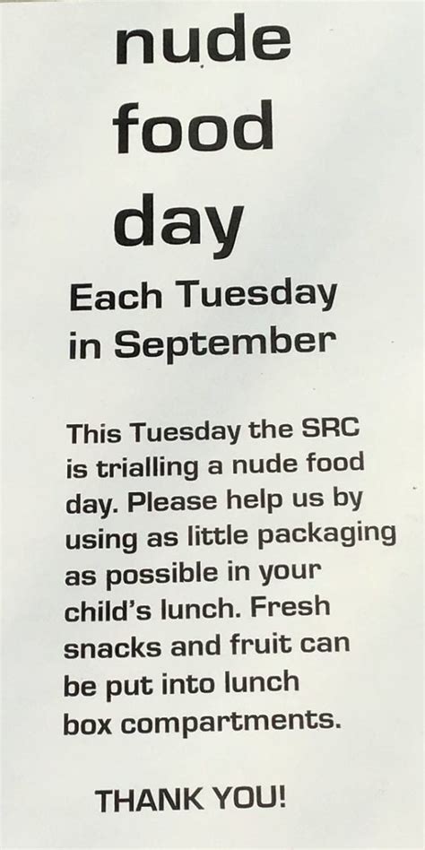 Nude Food Day