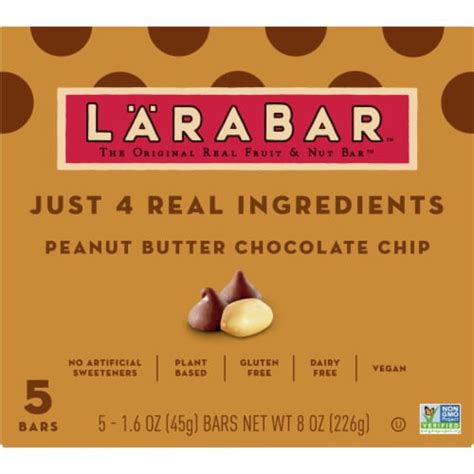 Larabar Peanut Butter Chocolate Chip Fruit And Nut Bars 5 Ct Kroger