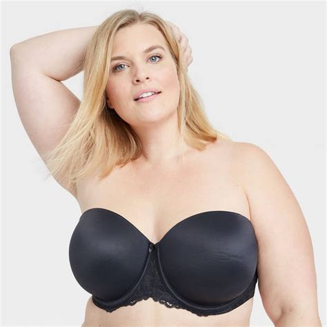 Women's Strapless Bra - Auden™ Black 46dd : Target