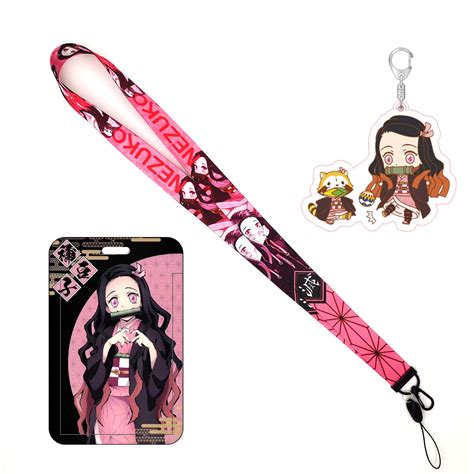 Buy Tjiusitjiusi Anime Nezuko Lanyard For Keys With Id Badge Holder