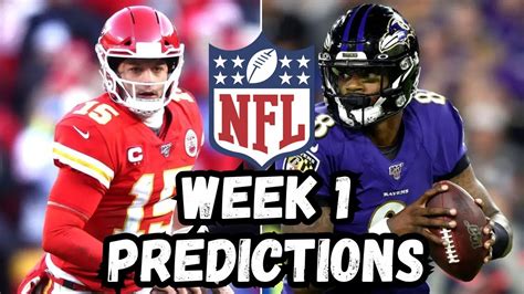 Nfl Week 1 Score Predictions Youtube