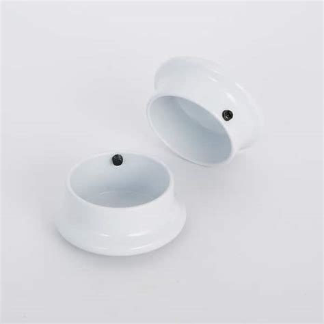 Everbilt 1 5 16 In Heavy Duty Decorative White Closet Pole End Caps 2