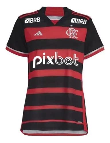 Manto Flamengo Feminina Jogo Adidas Kit Patroc Nio