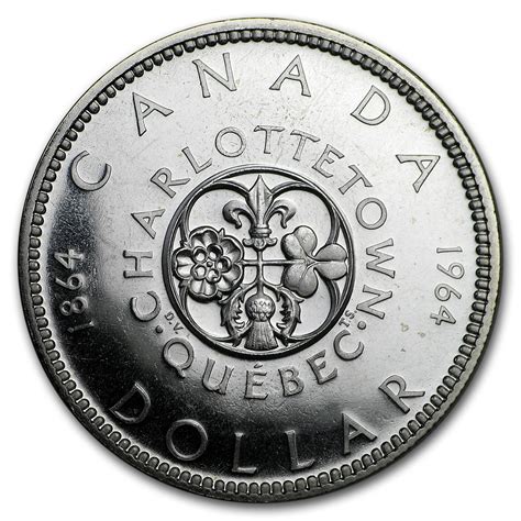 1964 Canada Silver Dollar Charlottetown Commem Buprooflike Sku