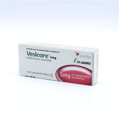 Vesicare Succinato De Solifenacina 5 Mg 10 Comprimidos Recubiertos