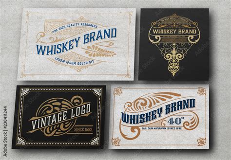 4 Vintage-Style Postcard Layouts Stock Template | Adobe Stock