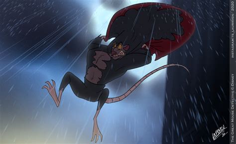 I show you a triptych I’ve drew of how Ratigan survived his fall from Big Ben at the end of “The