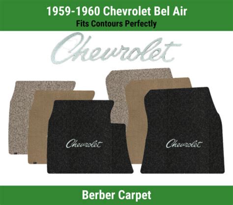 Lloyd Berber Front Carpet Mats For Chevy Bel Air W Silver Chevy