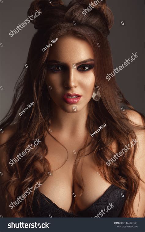 Vertical Portrait Sexy Female Brunette Model Stock Photo Shutterstock