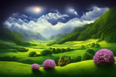 Nature Landscape Background Graphic by Landscape Shop · Creative Fabrica