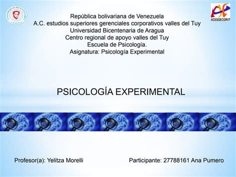 Psicologia experimental | PPT