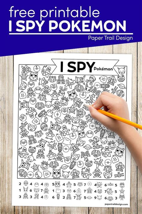 Free Printable I Spy Pokémon Activity Paper Trail Design Pokemon