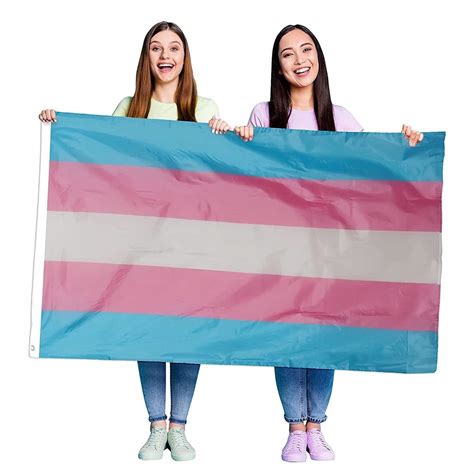X Ft Trans Flag Colorful Pride Lgbt Flags Lesbian Gay Bisexual Transgender Banners Shopee