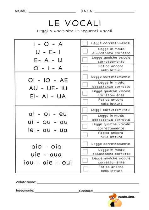 Verifiche Sulle Vocali Maestra Ilaria