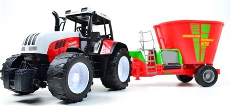 Duży traktor ciągnik z wozem paszowym napęd 11493801291 Allegro pl