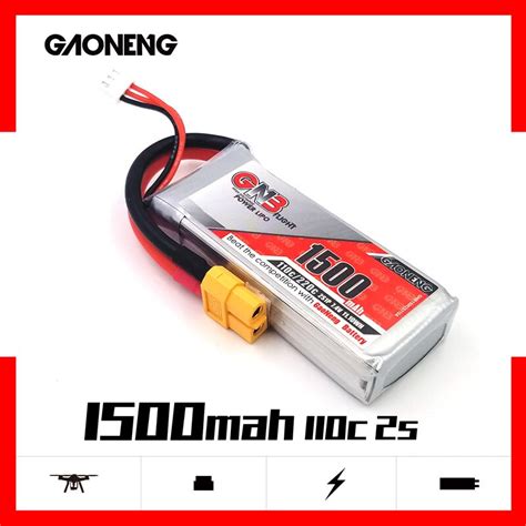 Gaoneng GNB 1500 MAh 7 4 V 110C 2 S Bateria Lipo XT60 220C Plug