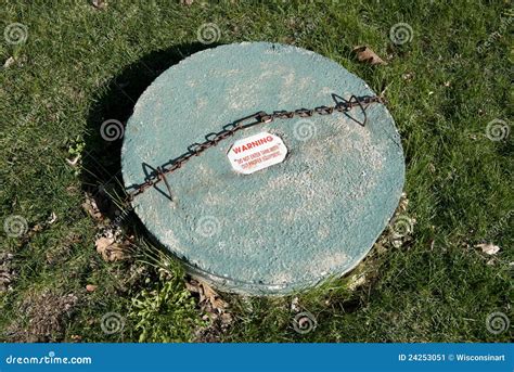 Underground Septic Tank Access Cover Stock Image Image