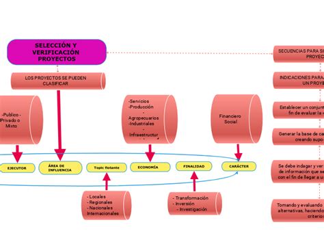 SELECCIÓN Y VERIFICACIÓN PROYECT Мыслительная карта