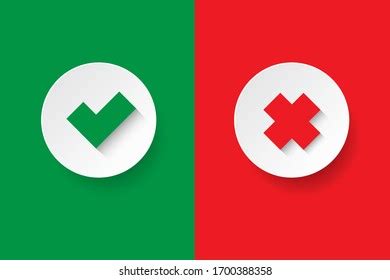 Check Mark Icon Correct Incorrect Symbols Stock Vector (Royalty Free ...