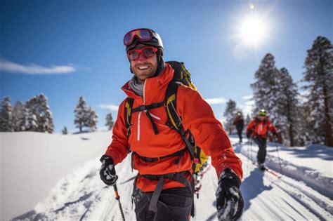 Premium AI Image | Ski Patrol demonstrating crosscountry skiing ...