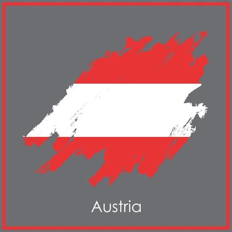 Bandeira da áustria Vetor Premium