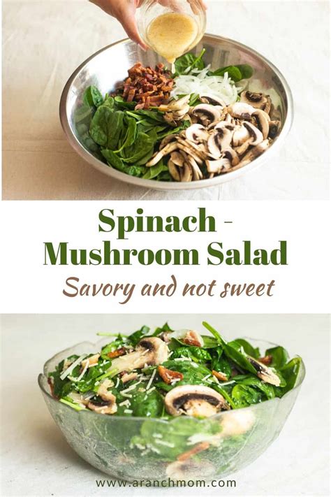 Spinach Mushroom Salad - A Ranch Mom