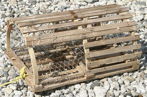 Antique Rare Vintage Wooden Very Rare Maine Lobster Trap Or Etsy