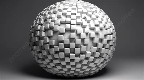 Cuboid Construction Creates White Sphere In D Rendering Background