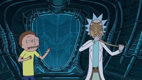 Rick And Morty Encounter Alien Facehugger
