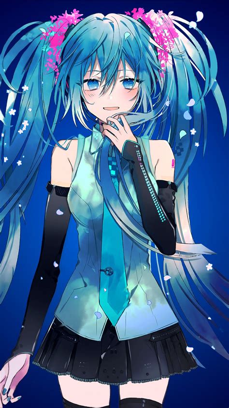 Hatsune Miku Android Blue Wallpapers Wallpaper Cave