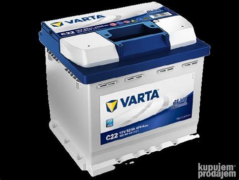 VARTA Akumulator 12V 52Ah 470A BLUE DYNAMIC Desno KupujemProdajem