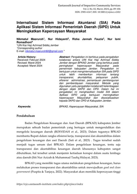 PDF Internalisasi Sistem Informasi Akuntansi SIA Pada Aplikasi