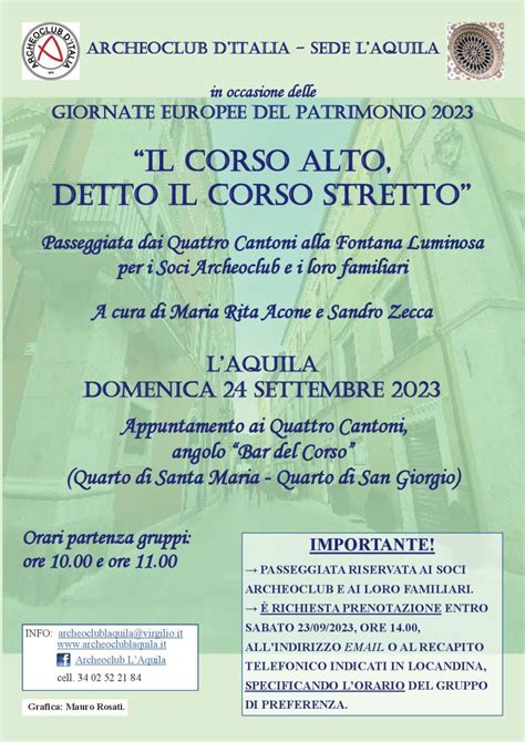 IL CORSO ALTO DETTO IL CORSO STRETTO Archeoclub D Italia