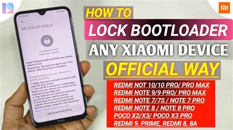 HOW TO RELOCK BOOTLOADER ON ANY XIAOMI DEVICE 2021 REMOVE TWRP LOCK