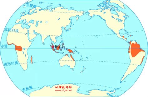 热带雨林气候在全球的分布 自然地理图片 地理教师网