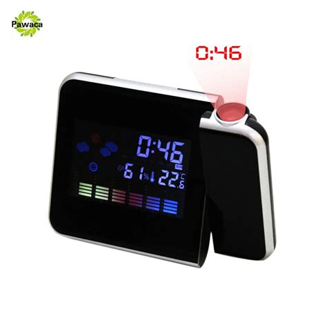 Desktop Clock Fashion Attention Projection Digital Weather LCD Snooze ...