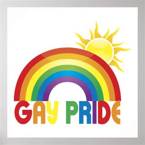 Gay Pride Rainbow Sun Poster Zazzle