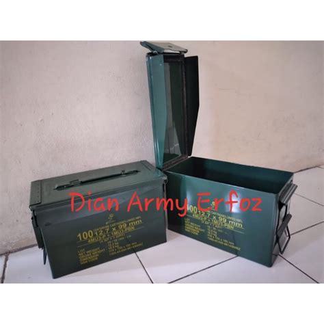 Jual KOTAK PELURU BESI BOX BESI PINDAD BOX JATAH TACTICAL BOX BESI