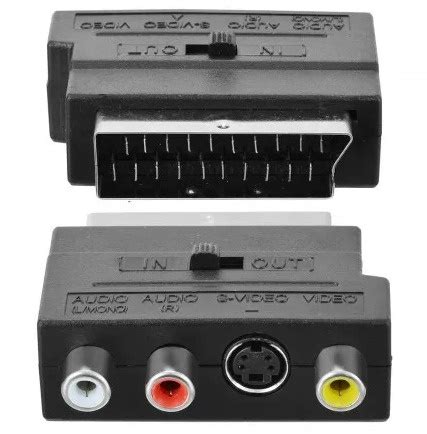 Переходник SCART - 3 x RCA + SVHS с переключателем - купить с доставкой ...