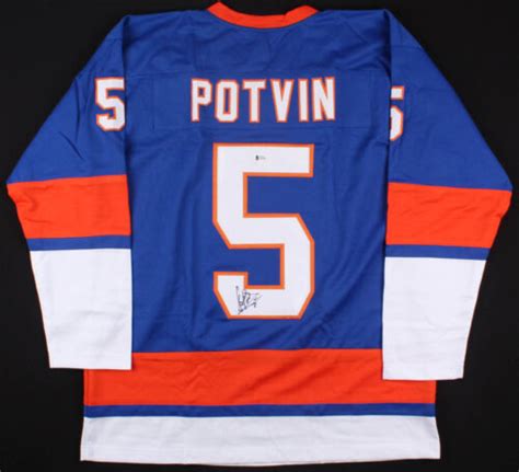 Denis Potvin Signed Islanders Jersey Beckett Coa New York Hall Fame