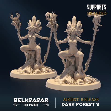 Deepkeeper Shaman Normal And Nude B STL File For Cults