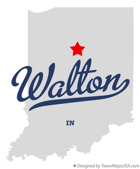 Map of Walton, IN, Indiana