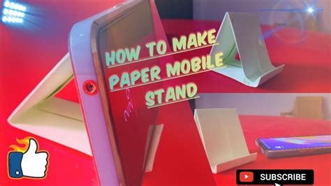 How To Make Paper Mobile Stand Without Glue Mobile Stand With Paper Phone Holder 👍👍👍 Youtube