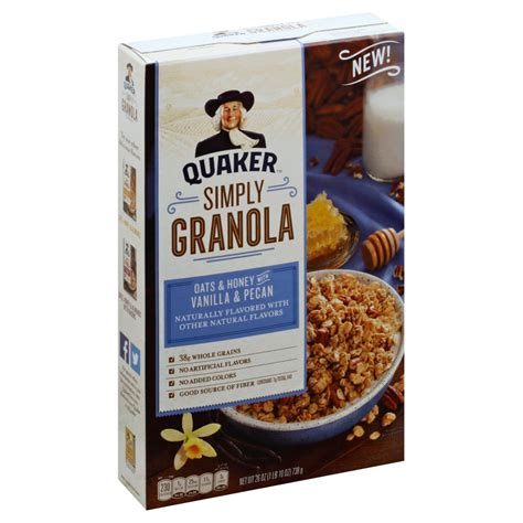 Quaker Simply Honey Vanilla Pecan Granola Shop Cereal At H E B