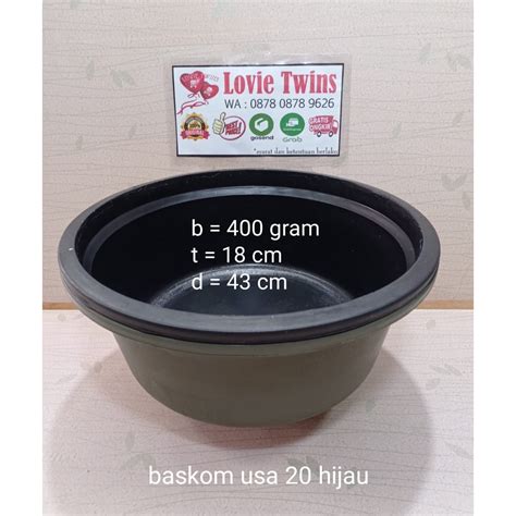 Jual Baskom Plastik Besar Diameter 44 Cm Ember Plastik BAK 20 Hijau Bak