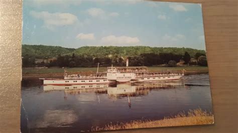 POSTKARTE PASSAGIERSCHIFF KURORT Rathen Weiße Flotte Dresden gel 1 EUR