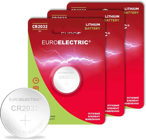 Промо-набір "2+1" Батарейка літієва Euroelectric CR2032 3V blister 1 шт ...