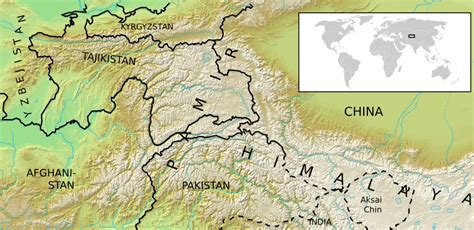 Location Map Pamir Mhn • Mapsof.net